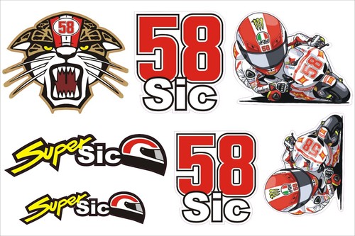Marco simoncelli adesivi - 58, g